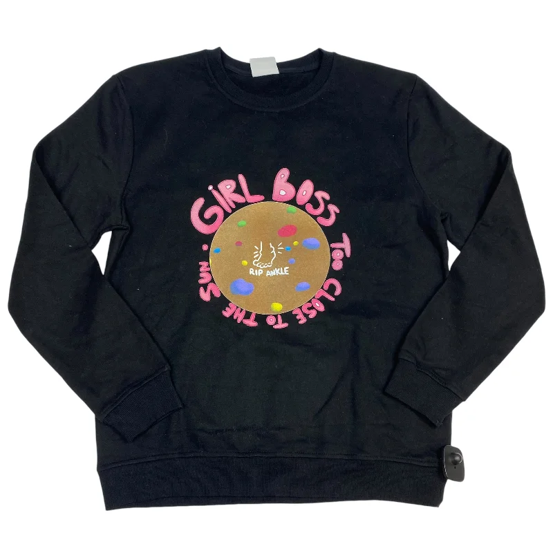 Sweatshirt Crewneck By Nice Shirt Thanks In Black, Size: M