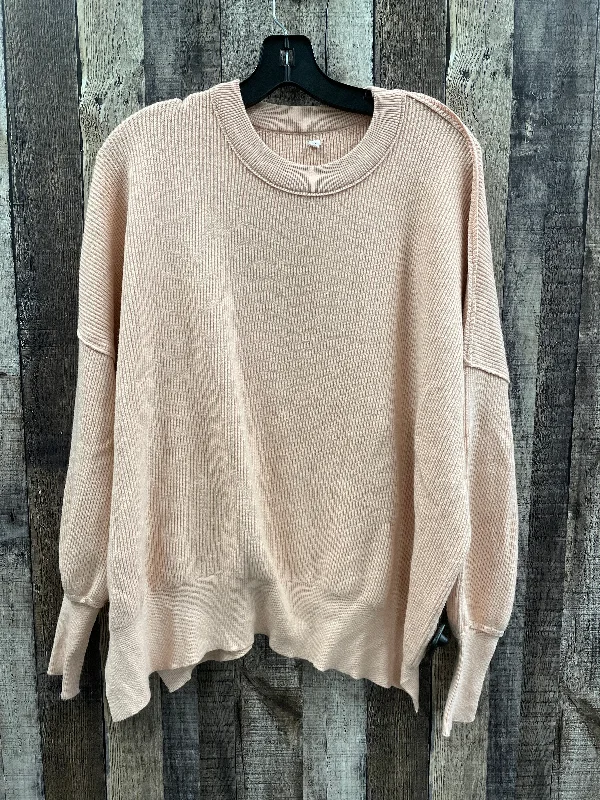 Sweatshirt Crewneck By Cmf In Peach, Size: M