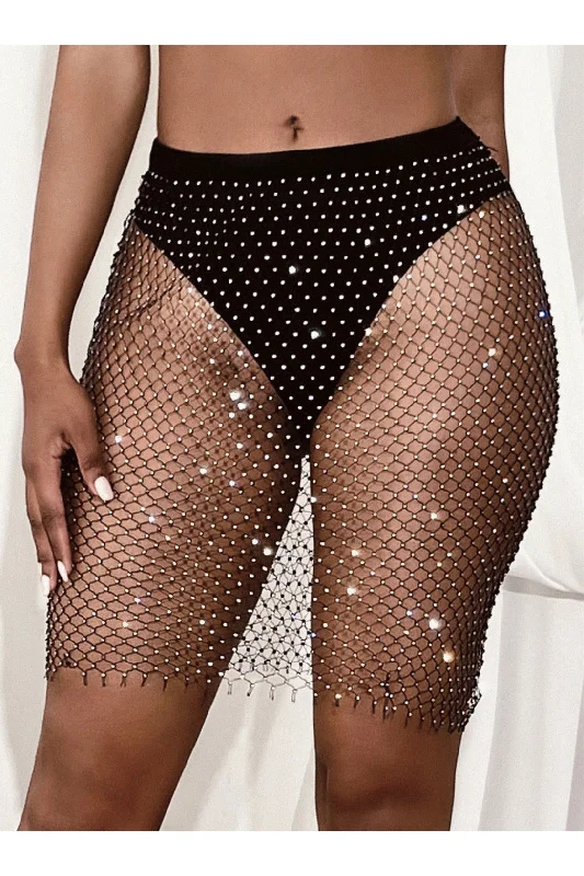 Diamond Skirt Net Cover Up