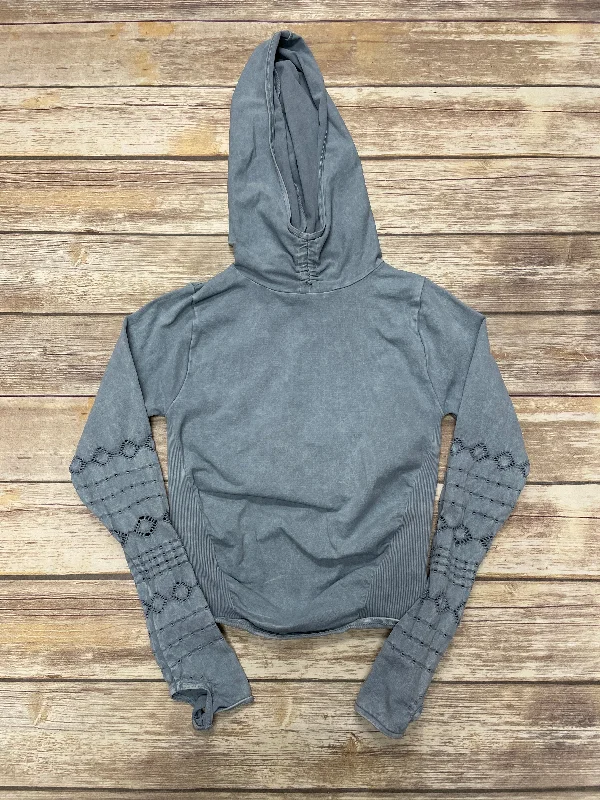 Athletic Sweatshirt Hoodie By Free People In Blue, Size: Xs