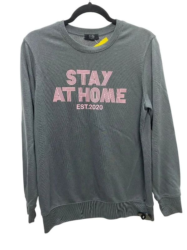 Sweatshirt Crewneck By Clothes Mentor In Grey, Size: S