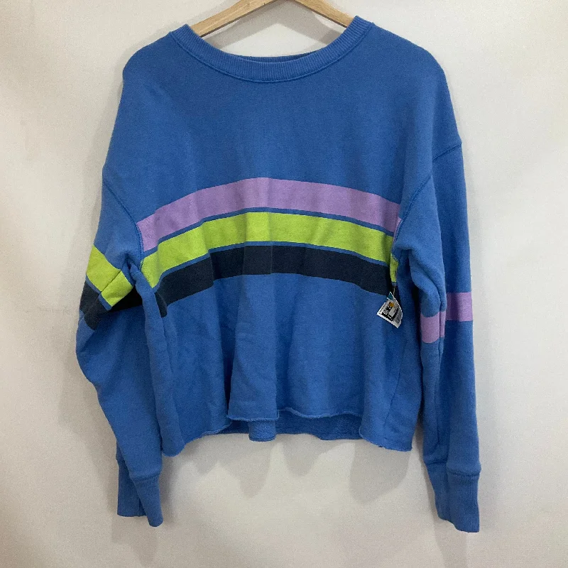 Sweatshirt Crewneck By Aerie In Striped Pattern, Size: M