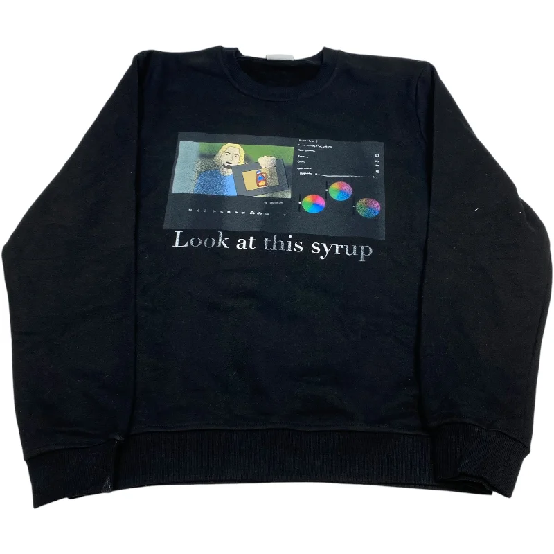 Sweatshirt Crewneck By Nice Shirt Thanks In Black, Size: M