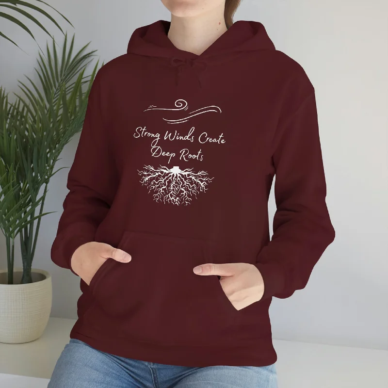 Strong Winds Create Deep Roots Unisex Heavy Blend™ Hooded Sweatshirt