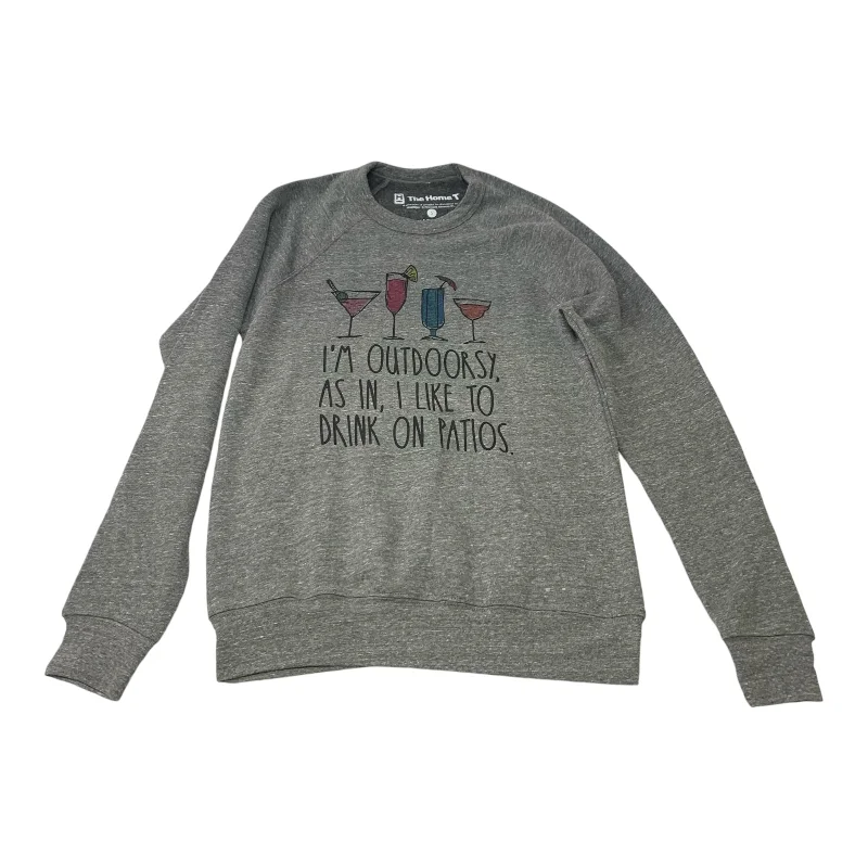 Sweatshirt Crewneck By The Home T In Grey, Size: S