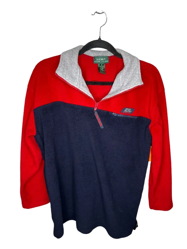 Sweatshirt Crewneck By Lauren By Ralph Lauren In Blue & Red, Size: M