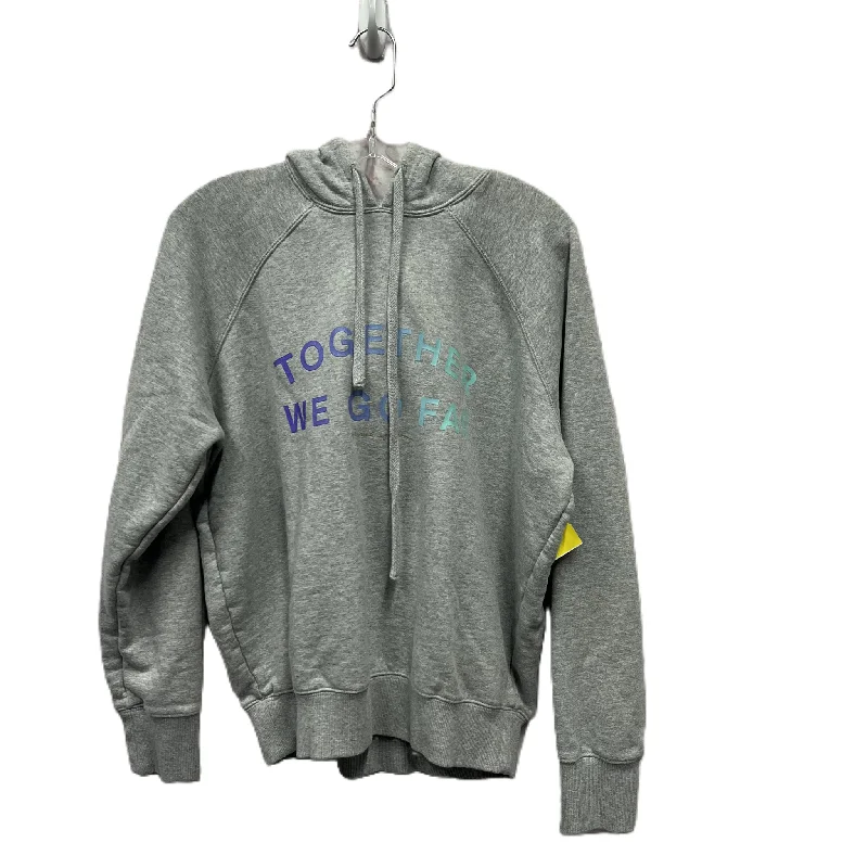 Athletic Sweatshirt Hoodie In Grey, Size: M