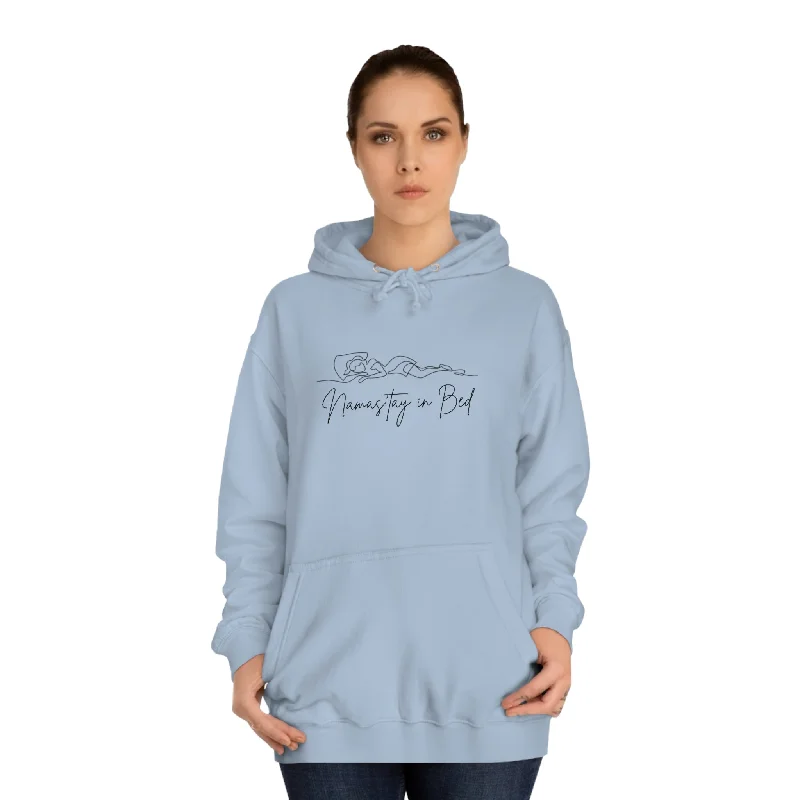 Namas'tay in Bed Unisex College Hoodie