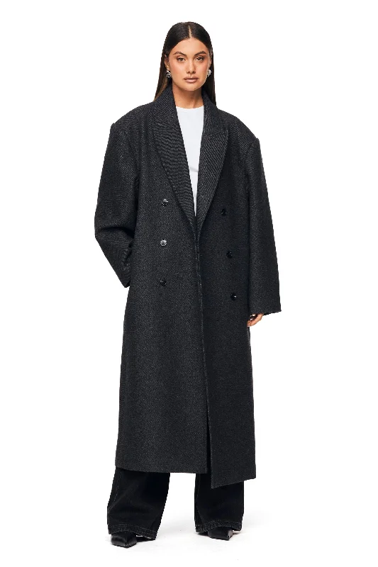 THE BOSTON OVERSIZED GREY COAT