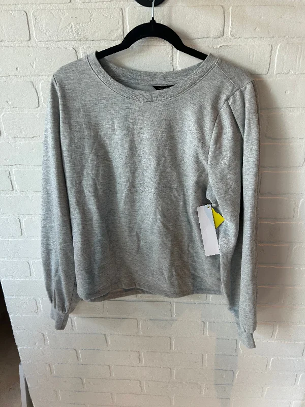 Sweatshirt Crewneck By Banana Republic In Grey, Size: L