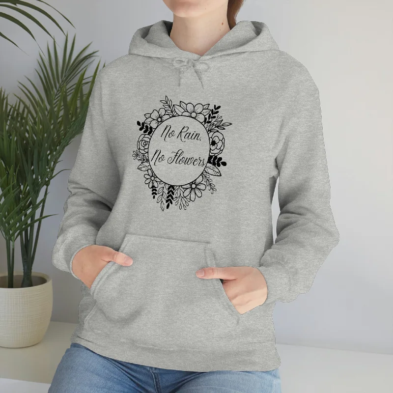 No Rain, No Flowers Unisex Heavy Blend™ Hooded Sweatshirt