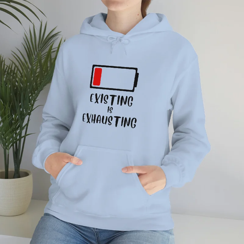 Existing is Exhausting Unisex Heavy Blend™ Hooded Sweatshirt