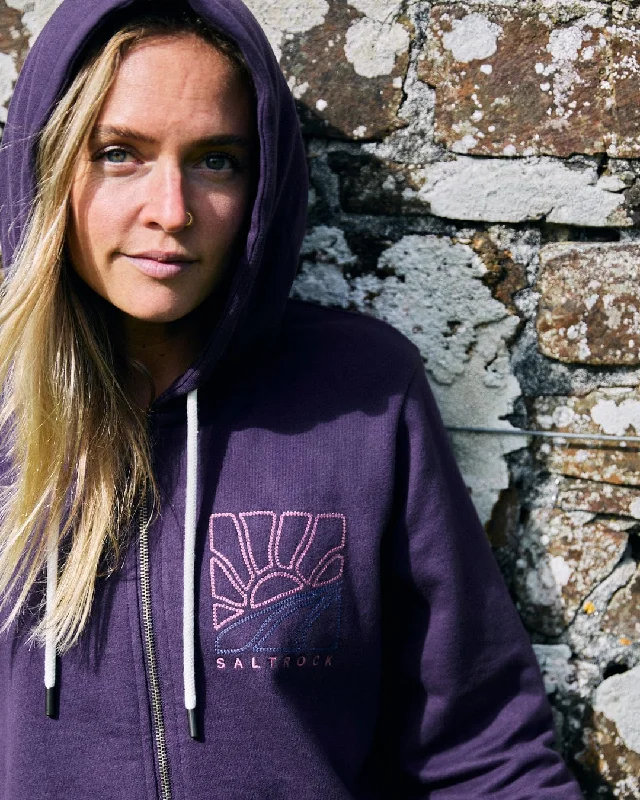 Landscape - Womens Zip Hoodie - Purple