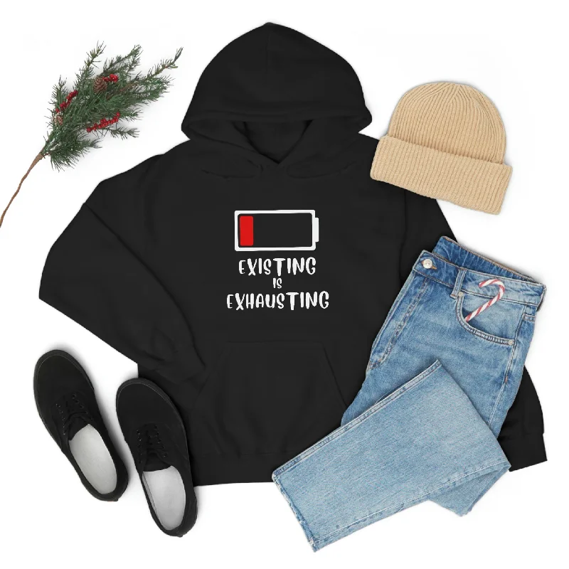 Existing is Exhausting Unisex Heavy Blend™ Hooded Sweatshirt