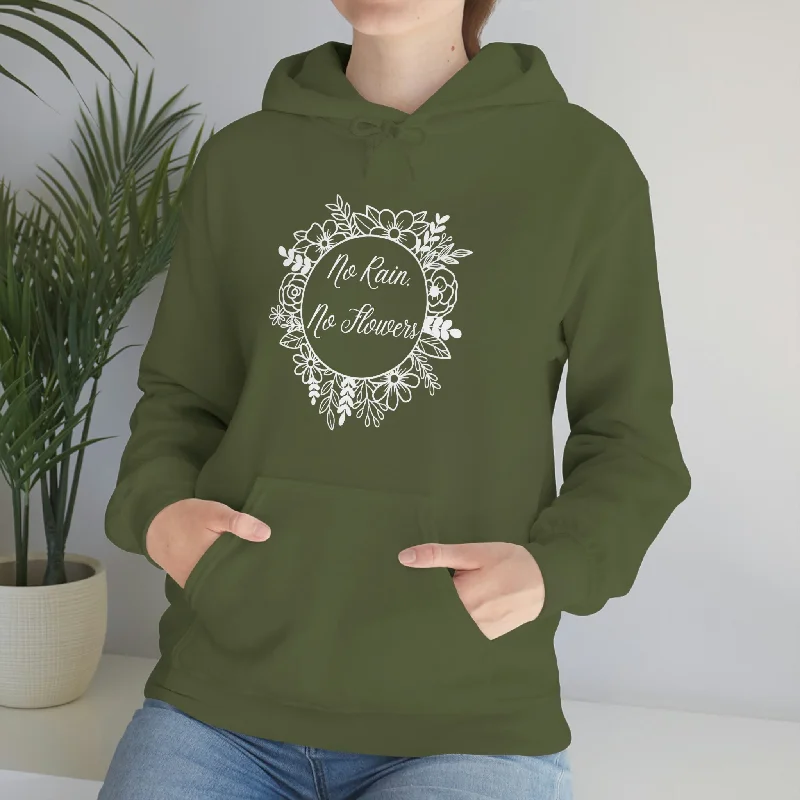 No Rain, No Flowers Unisex Heavy Blend™ Hooded Sweatshirt