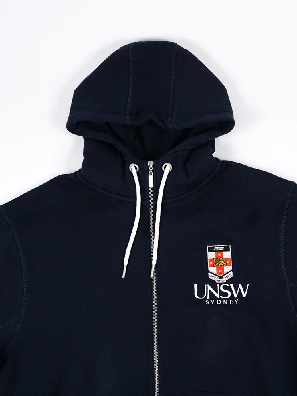 Crested Zip Hoodie - Navy