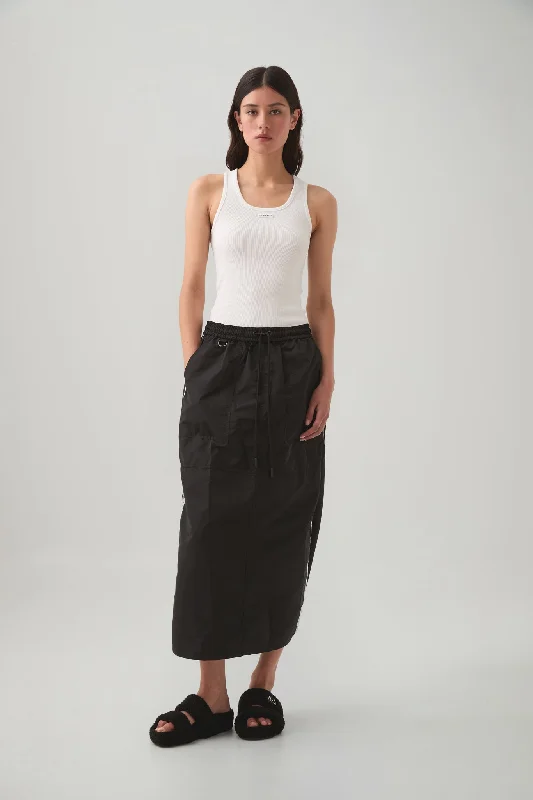 Logo Tape Spray Midi Skirt 647