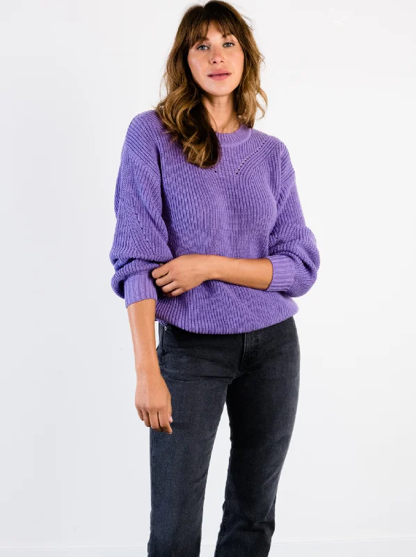 Sarah Billow Sleeve Sweater - French Lilac