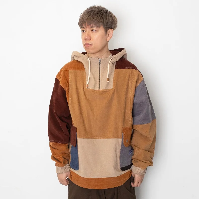 (SW482) Colorblock Corduroy Smock