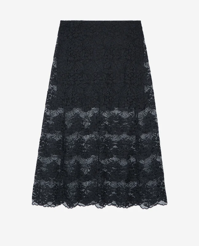 Long Lace Skirt | Women | Black