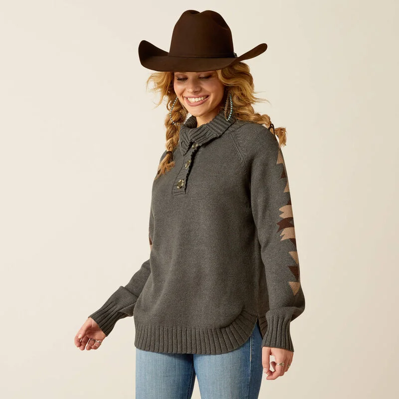 Ariat Women's Madison Sweater in Heather Grey