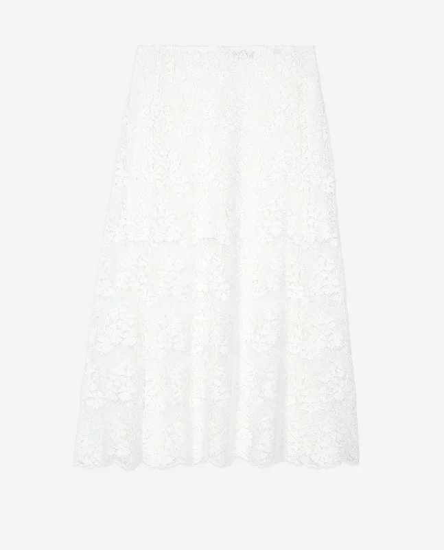 Long Lace Skirt | Women | Ecru