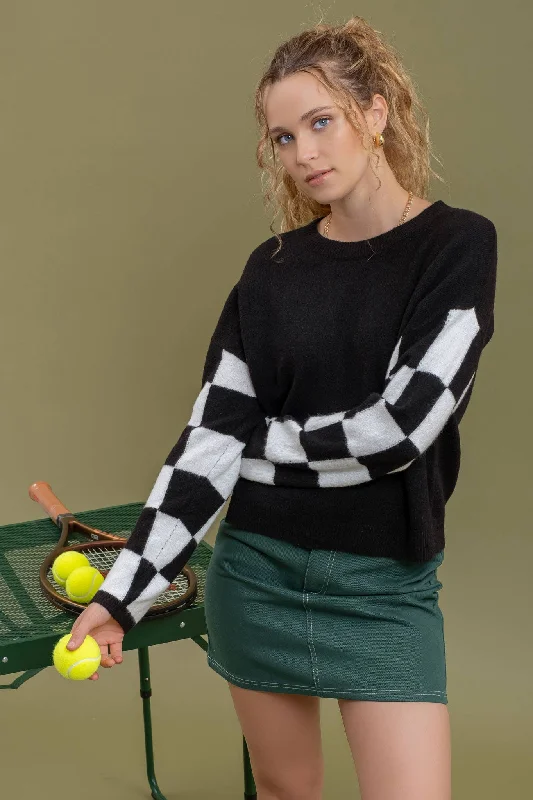 Racer Check Sweater