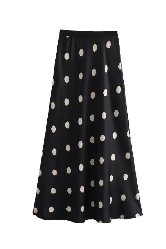 Blcack Large Polka Dots