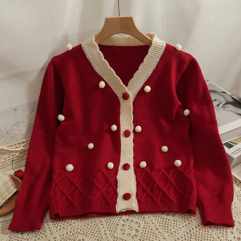 Little Pom Pom Cardigan (4 Colors)