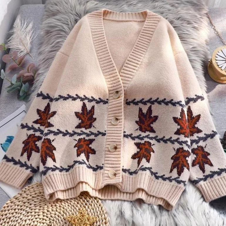 Maple Leaf Cardigan (4 Colors)