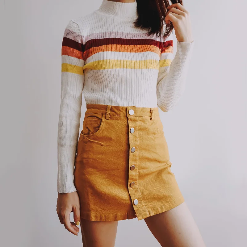 Sunset Stripe Mock Neck Sweater (3 Colors)