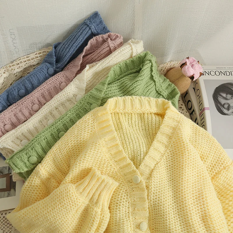 Baby Cropped Cardigan (5 Colors)