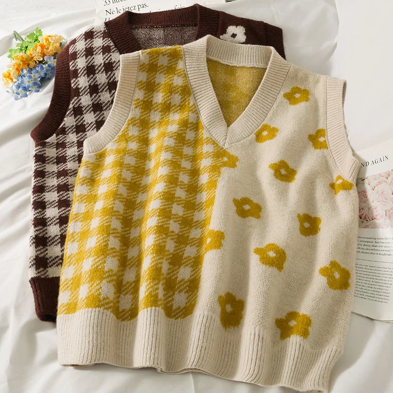 Gingham Daisy Vest (3 Colors)