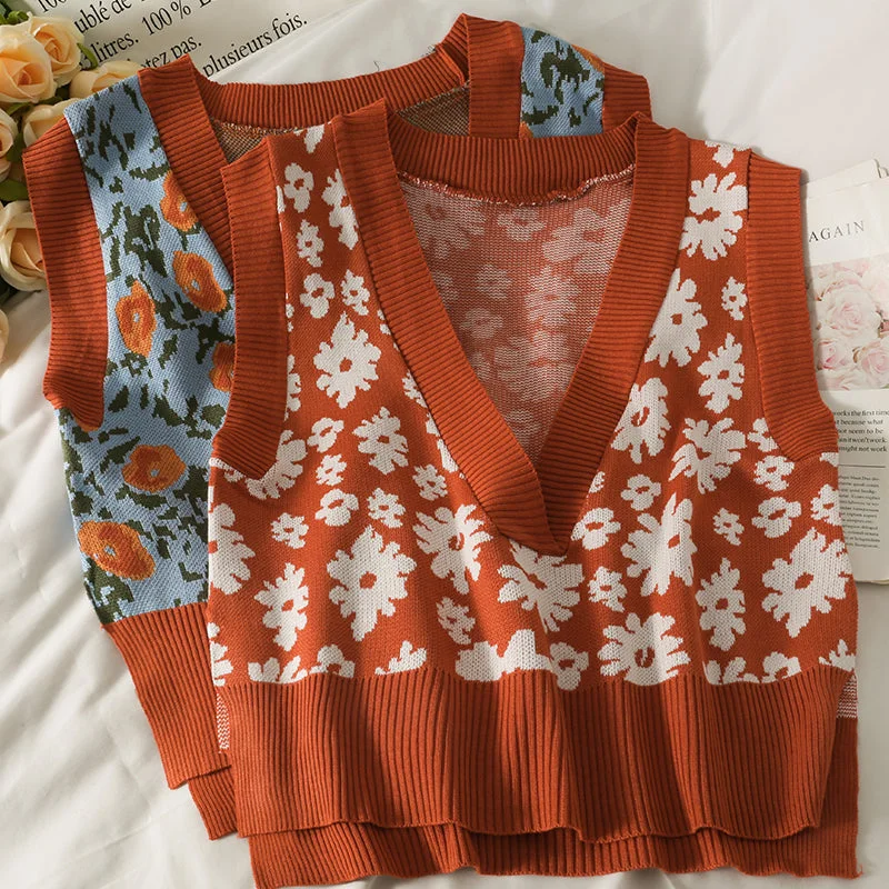 Rustic Floral Vest (2 Colors)