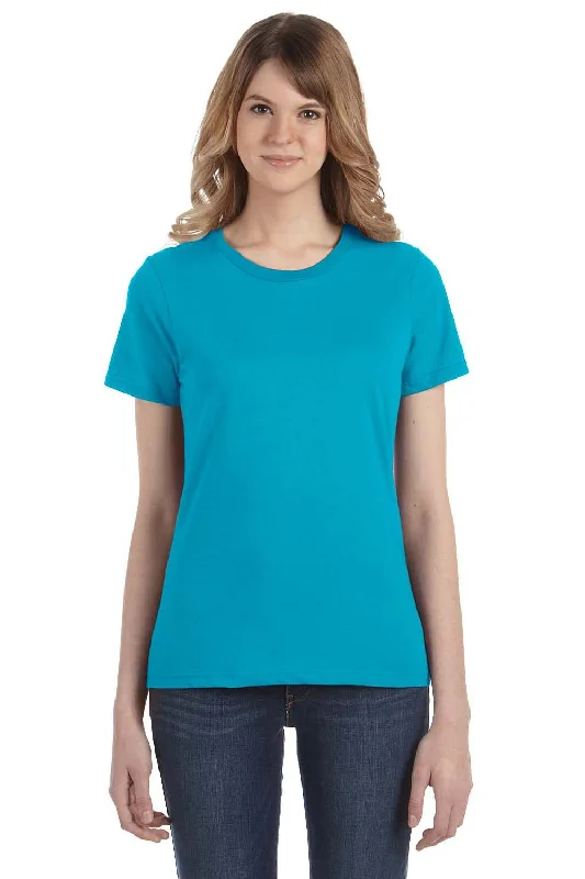 Gildan Womens Short Sleeve Crewneck T-Shirt - Caribbean Blue