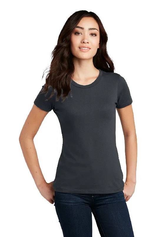 District Womens Perfect Blend Short Sleeve Crewneck T-Shirt - Charcoal Grey