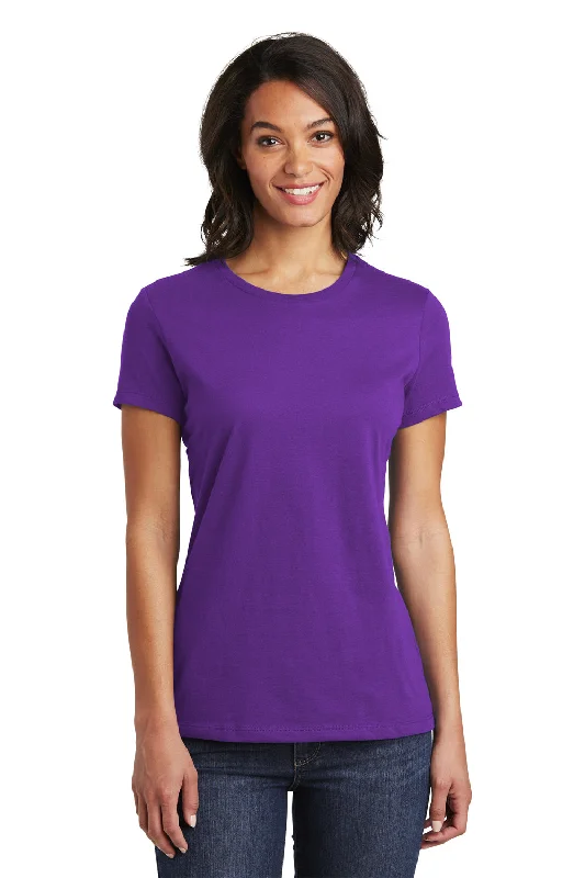 District Womens Very Important Short Sleeve Crewneck T-Shirt - Purple