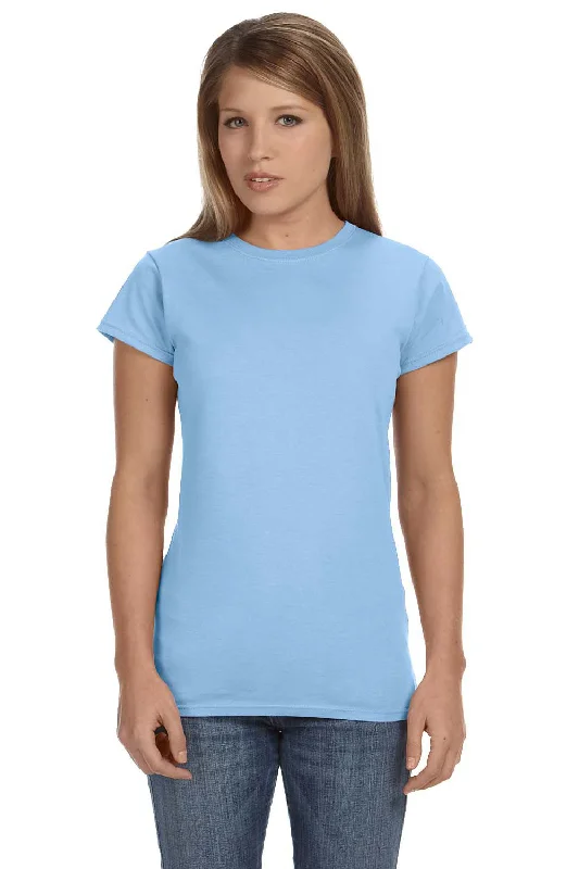 Gildan Womens Softstyle Short Sleeve Crewneck T-Shirt - Light Blue