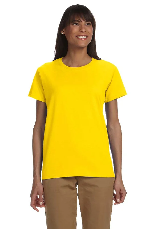 Gildan Womens Ultra Short Sleeve Crewneck T-Shirt - Daisy Yellow - Closeout