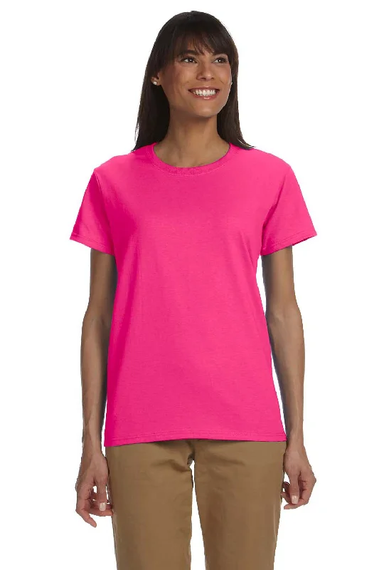 Gildan Womens Ultra Short Sleeve Crewneck T-Shirt - Heliconia Pink