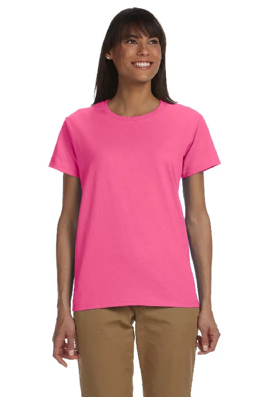 Gildan Womens Ultra Short Sleeve Crewneck T-Shirt - Safety Pink - Closeout