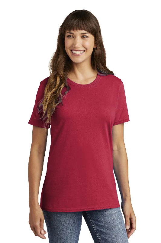 Port & Company Womens Core Short Sleeve Crewneck T-Shirt - Red