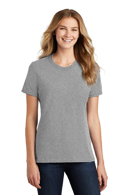 Port & Company Womens Core Short Sleeve Crewneck T-Shirt - Heather Grey