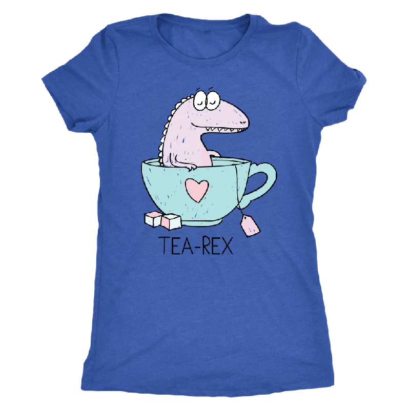 TEA REX - Humorous Women's Triblend T-Shirt, T-Rex