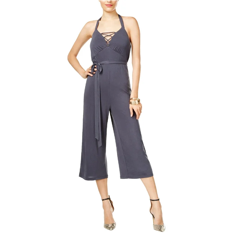 GUESS Womens Laced Jumpsuit, Grey, X-Large