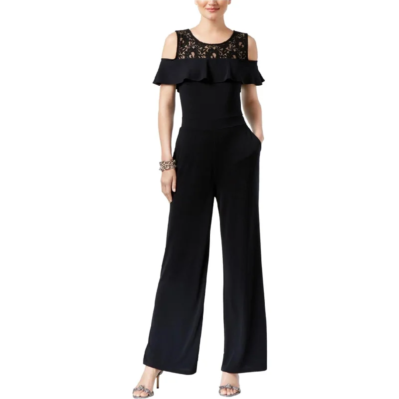 I-N-C Womens Cold-Shoulder Jumpsuit