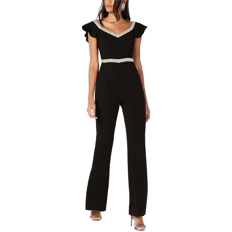 Rachel Zoe Womens Reeda Jumpsuit, Black, 8