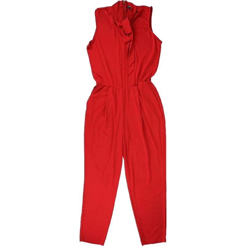 Ralph Lauren Womens Tie Neck Jumpsuit