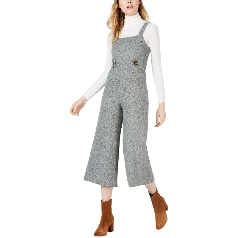 Sage The Label Womens Square-Neck Jumpsuit, Grey, Large