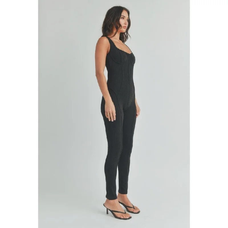 Timeless Black Solid Color Jumpsuit, Chic, Comfortable, and Versatile for Every Occasion